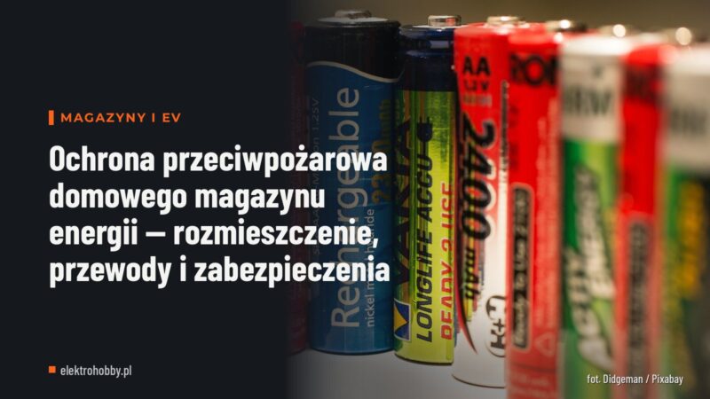 Ochrona przeciwpożarowa domowego magazynu energii — rozmieszczenie, przewody i zabezpieczenia